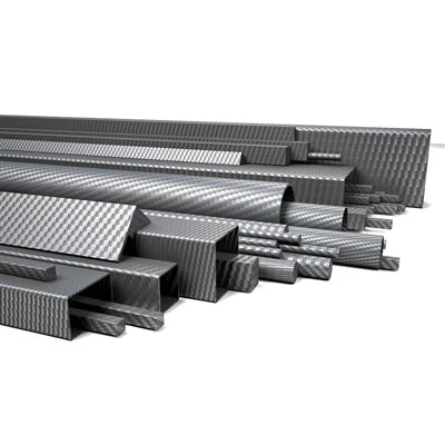 Matná obdĺžniková trubica z uhlíkových vlákien